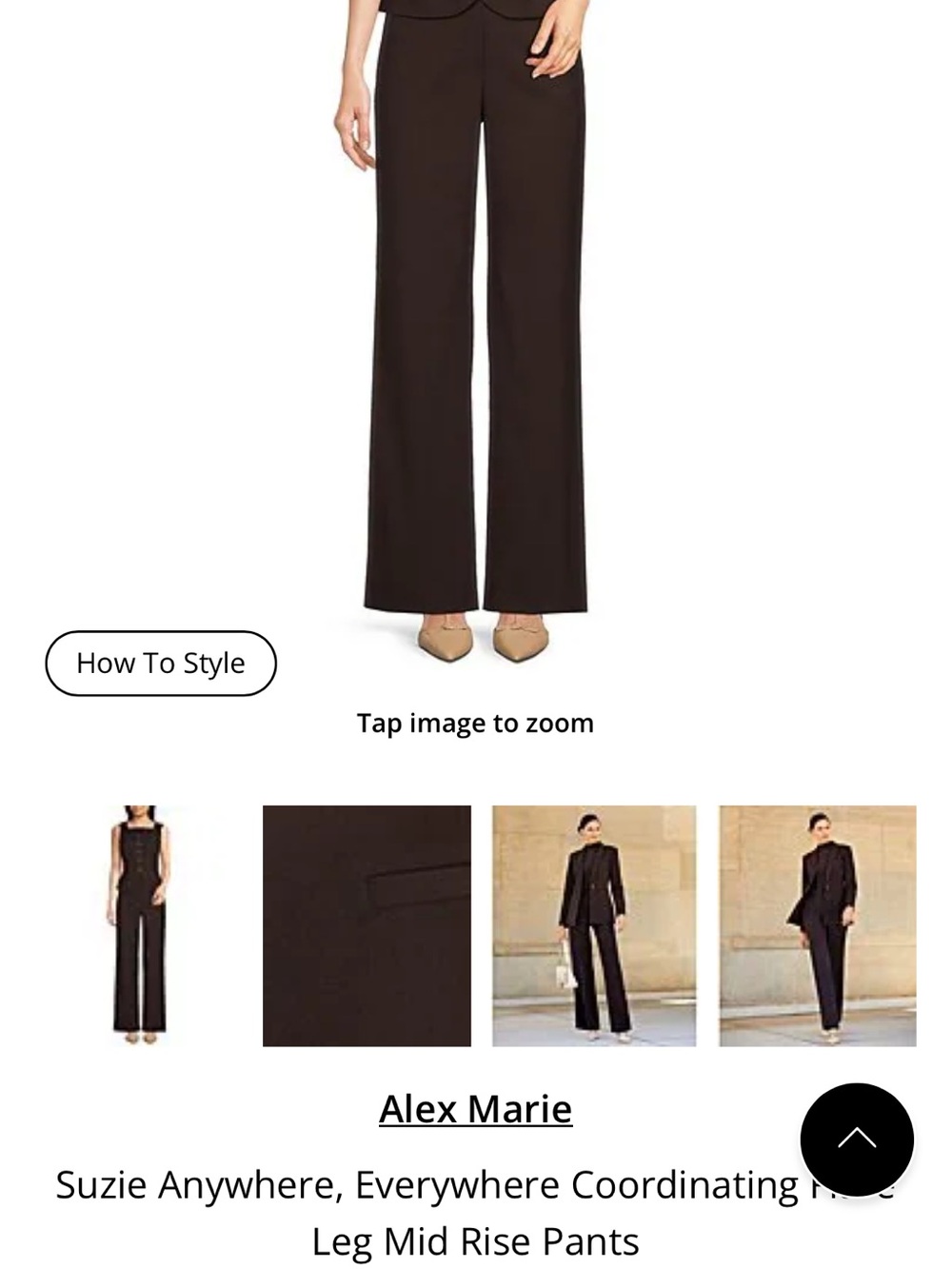 Alex Marie KHAKI (not brown) Wide Leg Pants